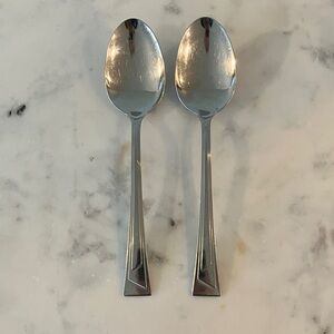 Vintage Stainless Serving Spoons two